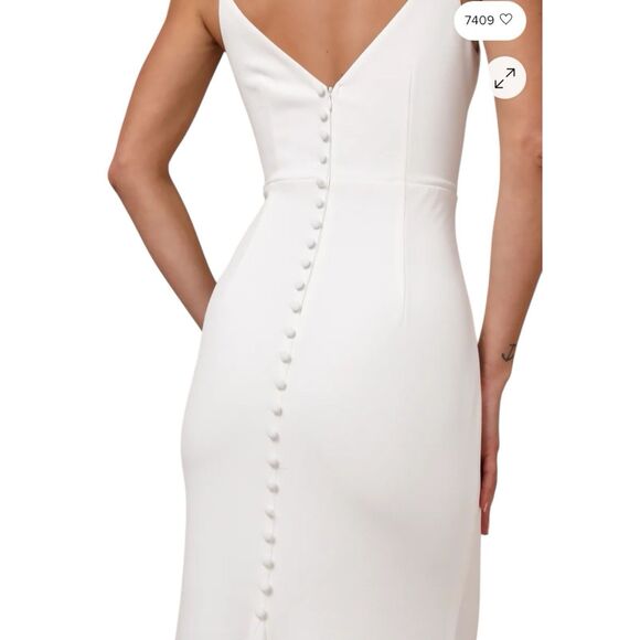 Lulus Feeling of Forever Maxi Dress Womens M Mermaid Wedding Gown Sleeveless - Picture 15 of 16